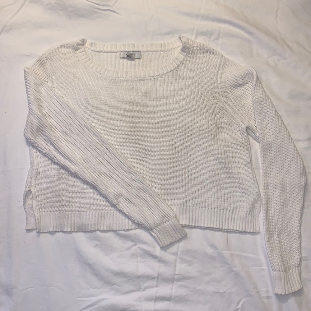 Basic white knit sweater
